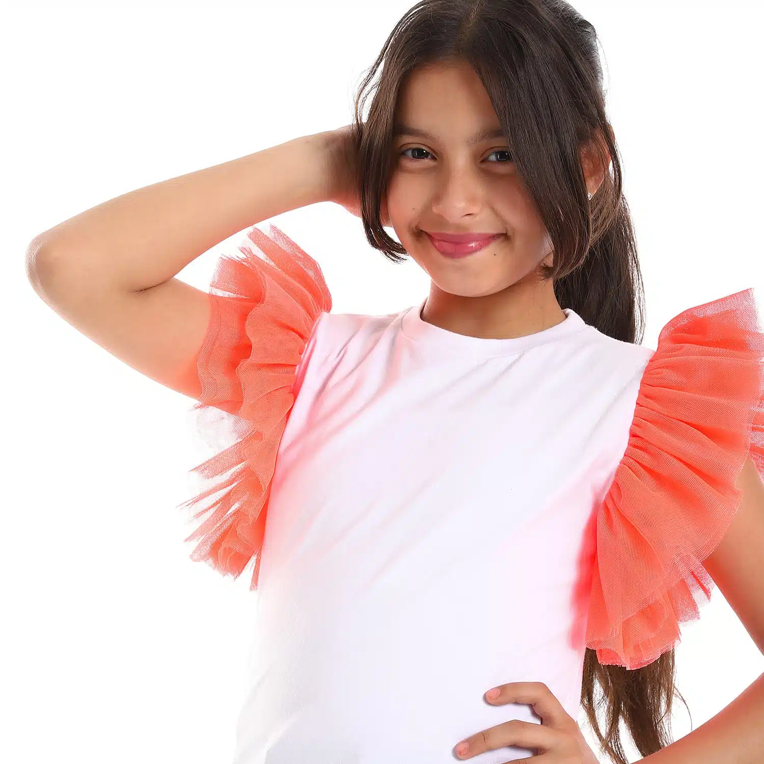 Orange Coucou sleeve kids shirt 3 Az 4 4 3