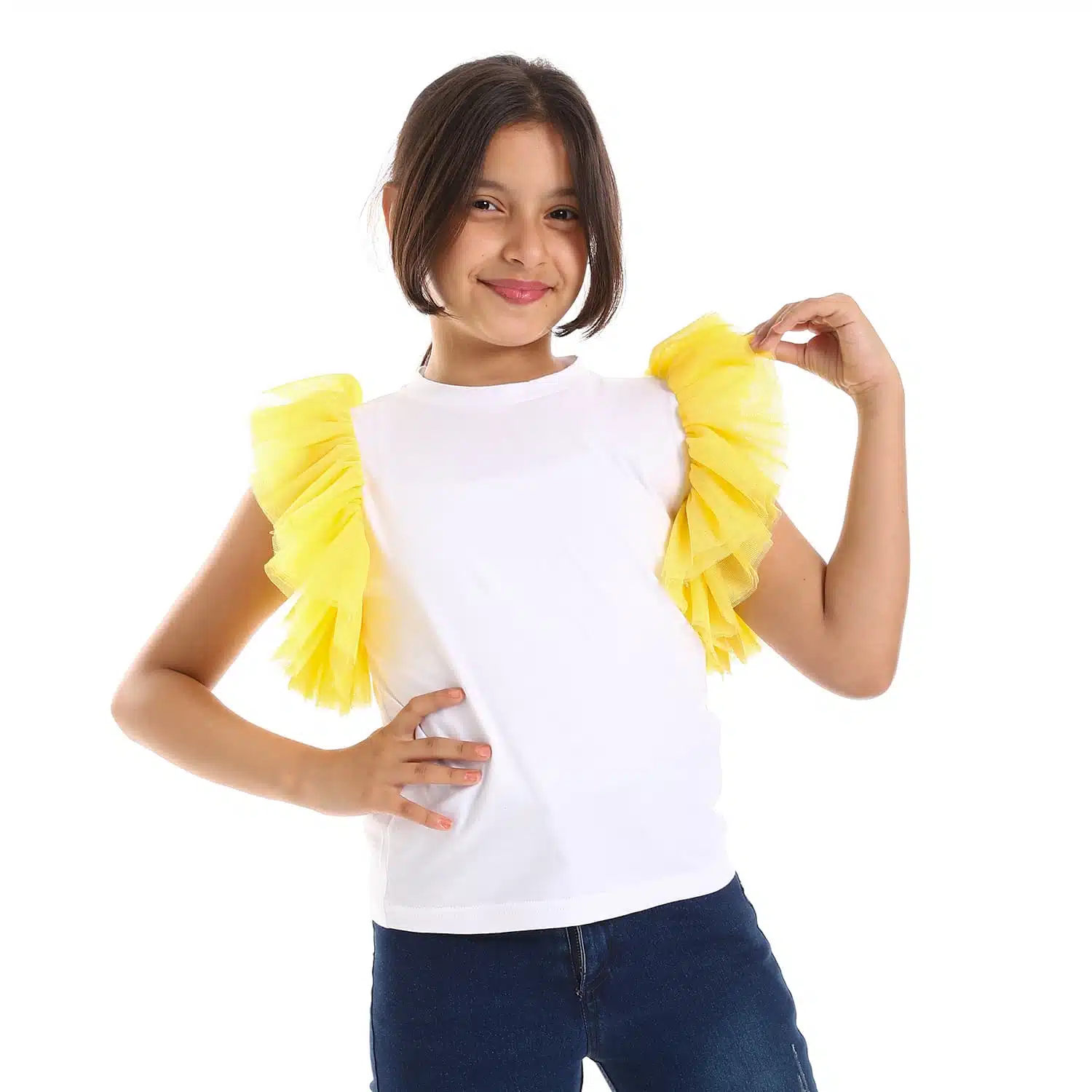 Yellow Coucou sleeve kids shirt 1 Yellow Coucou sleeve kids shirt