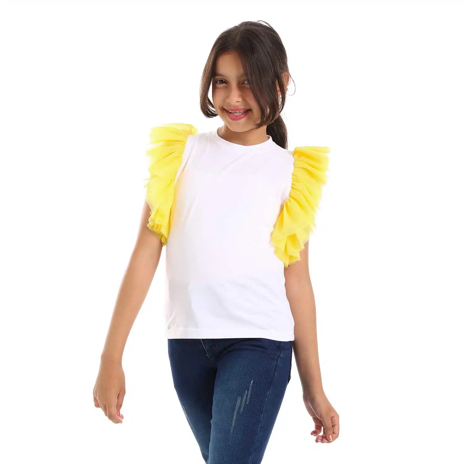 Yellow Coucou sleeve kids shirt 2 Az 6 2 3