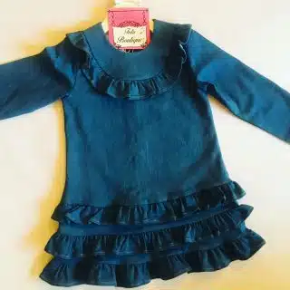 Denim ruffles dress