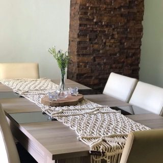 Macrame table runner