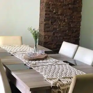 Macrame table runner