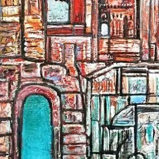 Old cairo- 60/80cm- oil on board framed