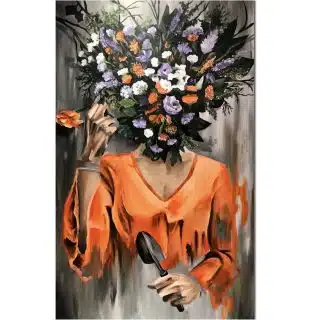 Flowral head acrylic on canvas 120x80 cm