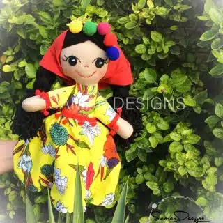 Egyptian folkloric handmade soft doll “ Warda”
