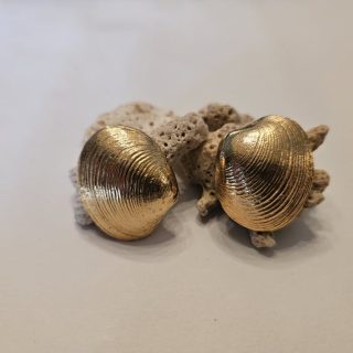 Big Shell earrings (sterling silver with yellow or white gold plating)
