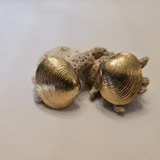Big Shell earrings (sterling silver with yellow or white gold plating)
