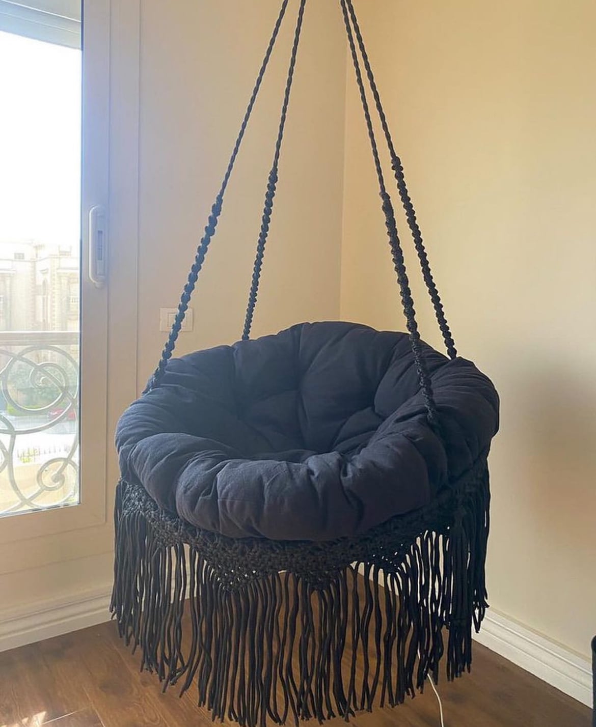 Black Macrame swing 2 Black Macrame swing 2