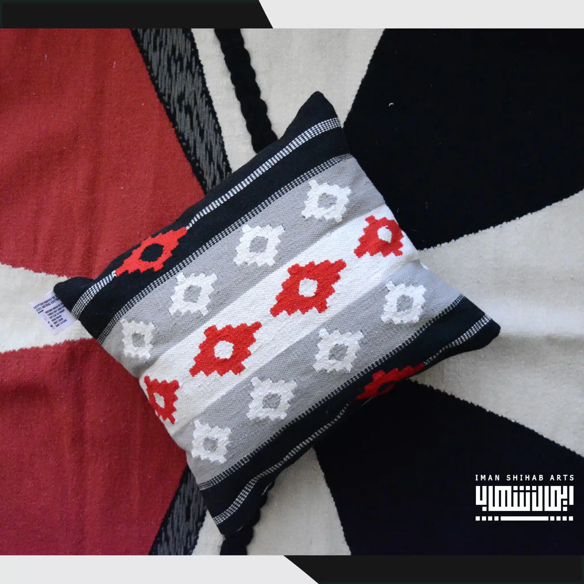 Saddle Cotton Kilim Cushions 2 BlackTop scaled