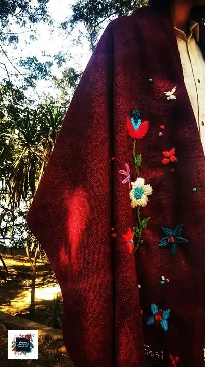 Red Bohemian Shawl 2 Burg1