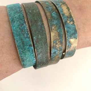 Blue rust unisex adjustable cuff