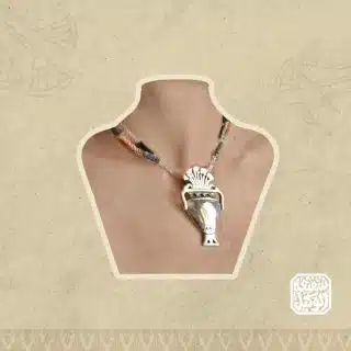 Vase with lotus necklace