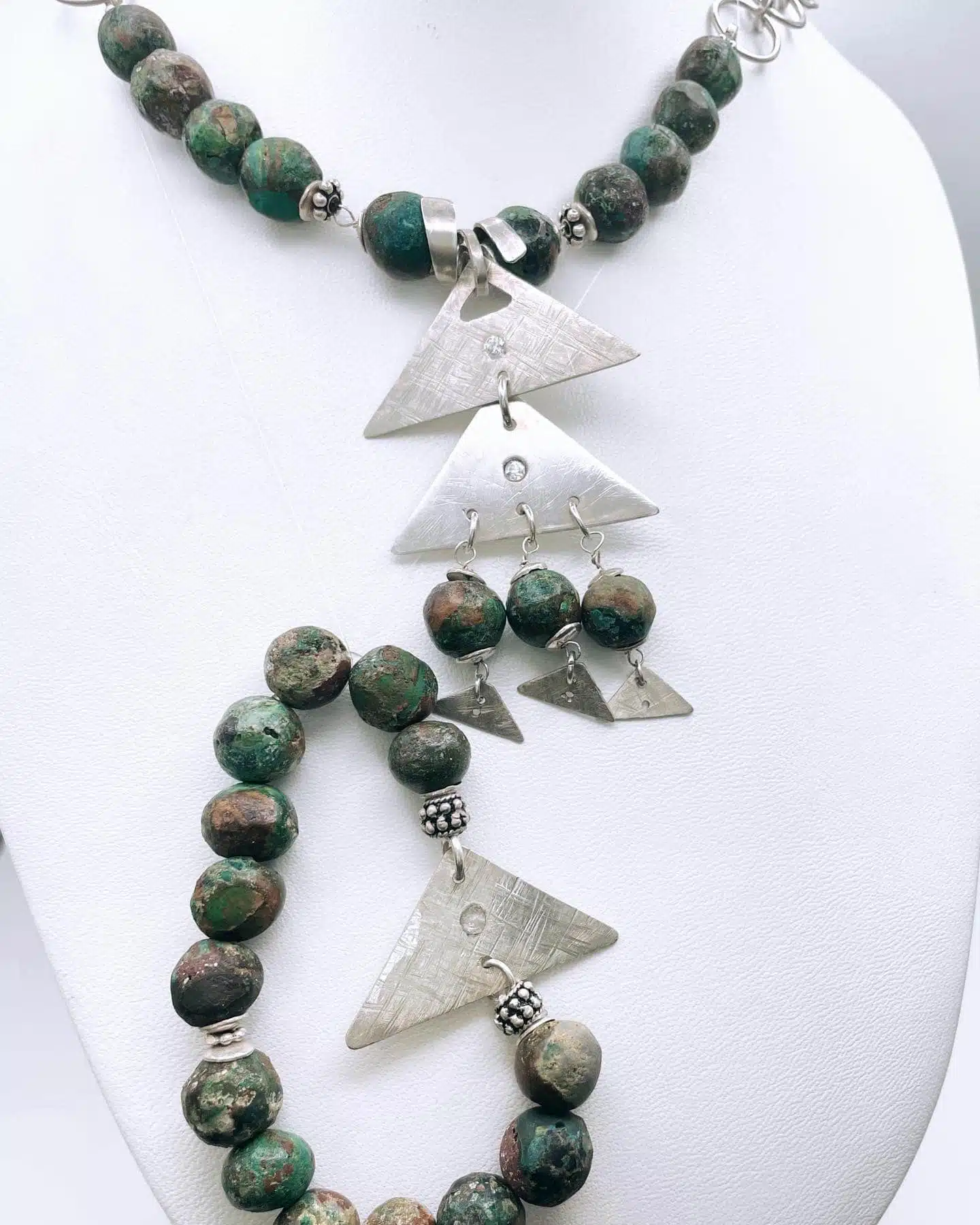 Silver necklace with abou_hamata turquoise beads 3 C7AD2D54 C841 4E52 9C0F 8BFA13EF780C 1