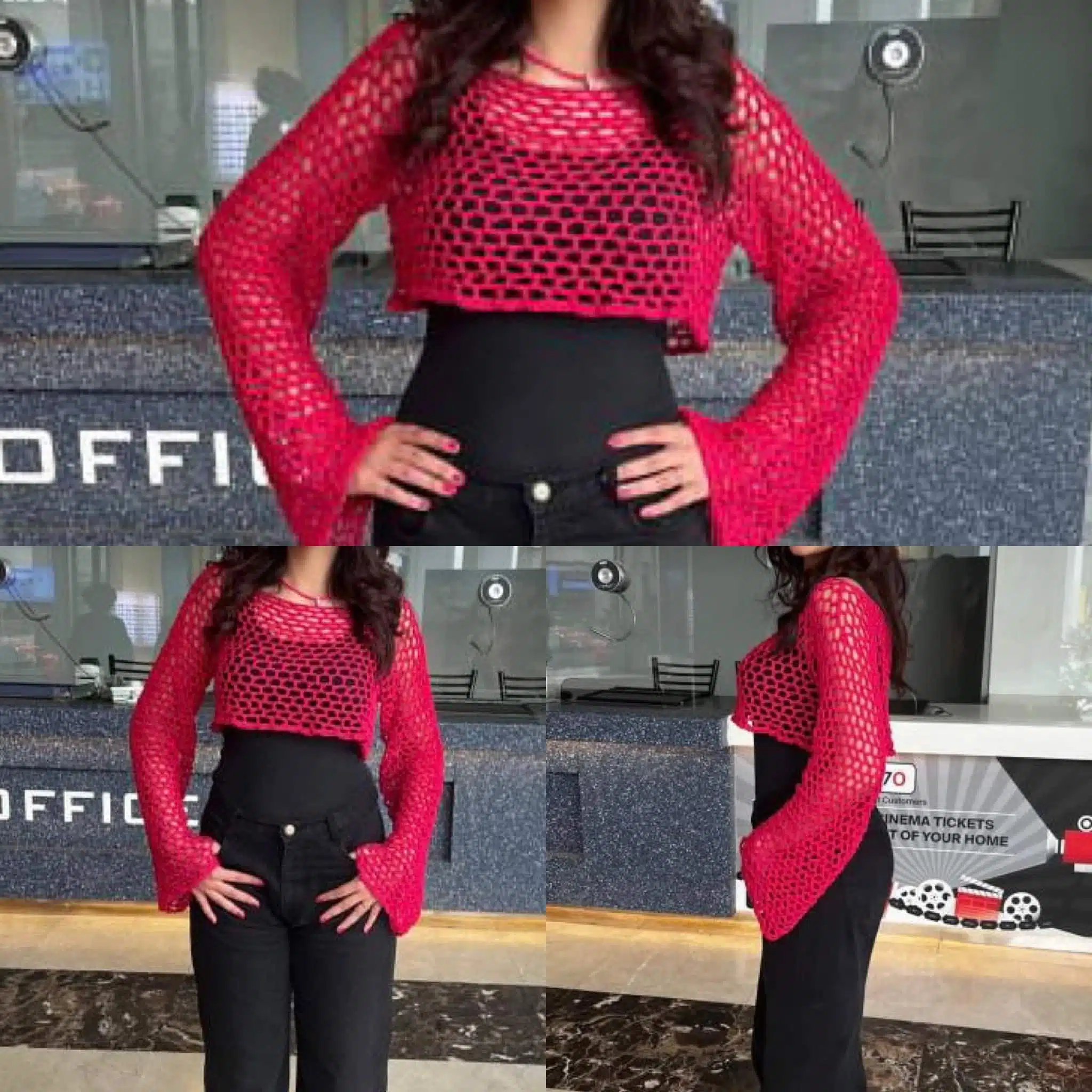 Crochet crop meshtop 1 Crochet crop meshtop