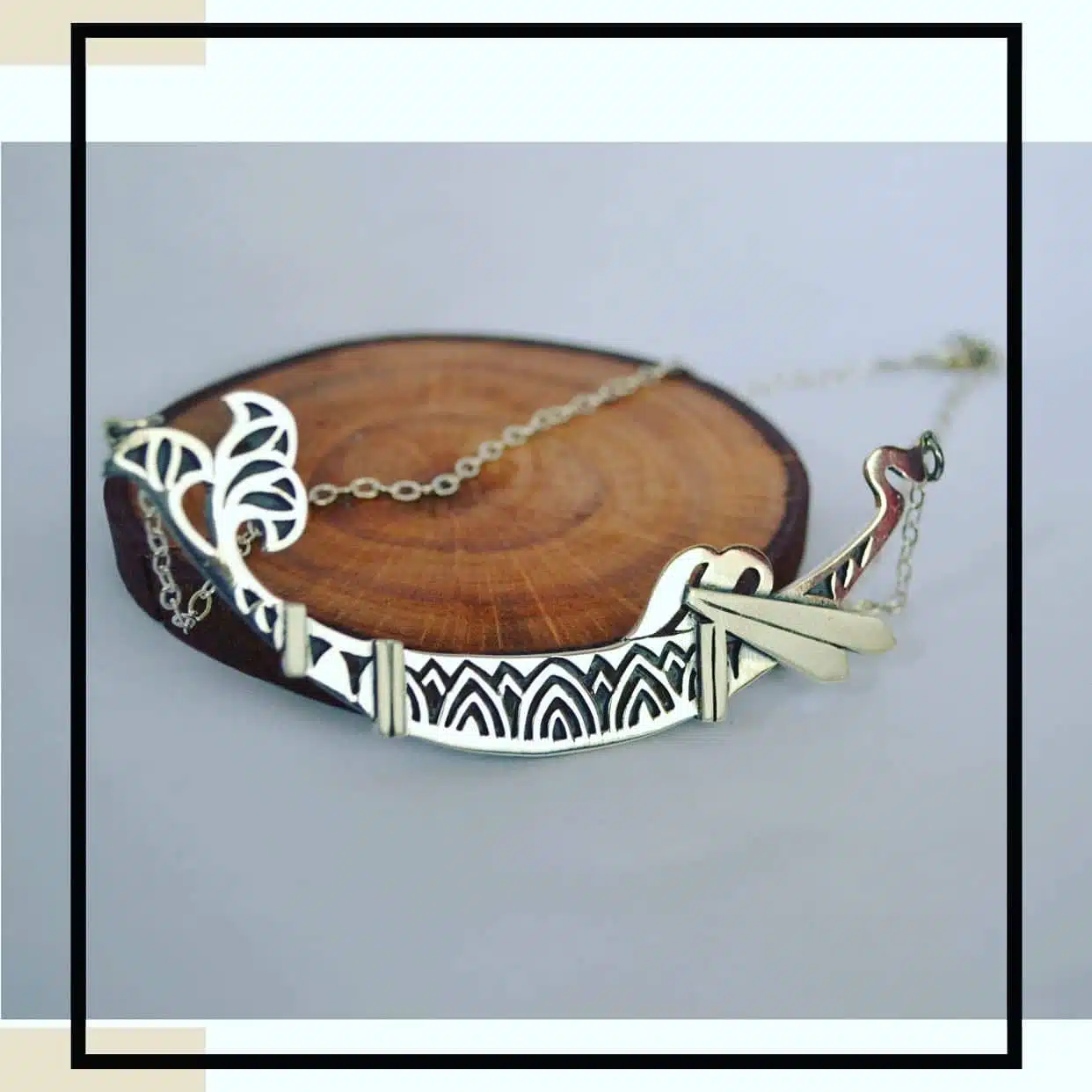 Pharaonic boat silver necklace 2 CA50814C 2E91 4521 880F 5B996135ABD9