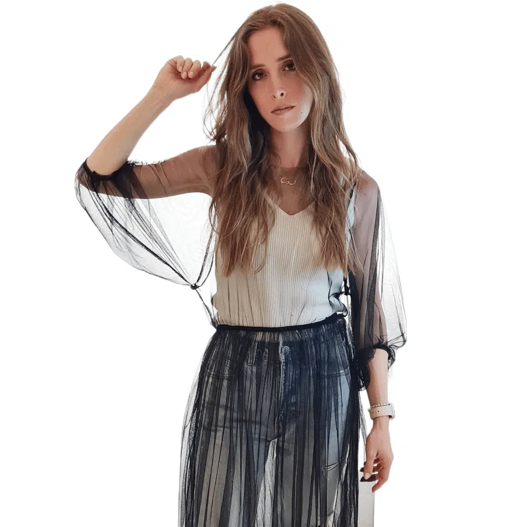 Voluminous Sleeve Tulle cover-up dress 4