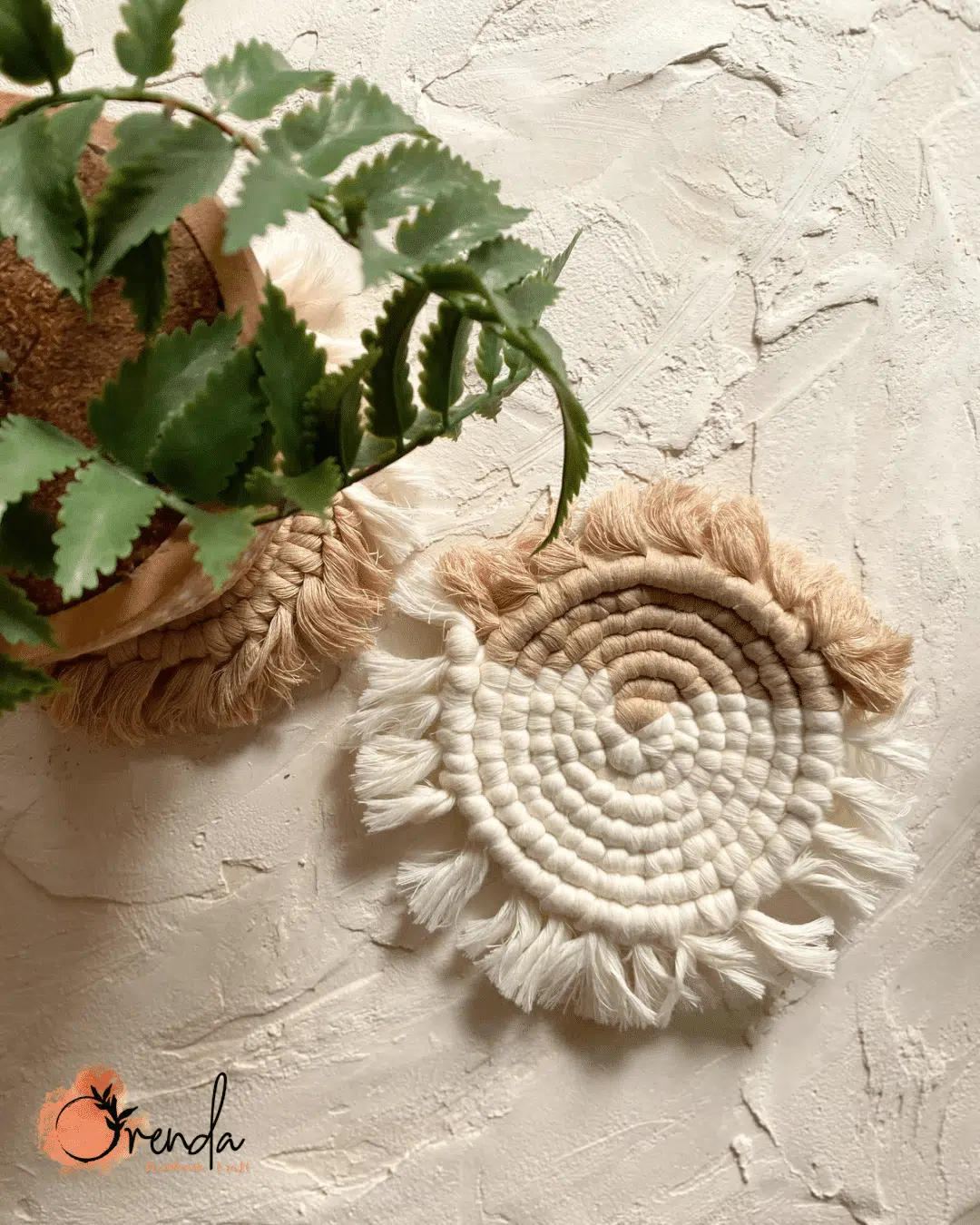 Macrame two tone coaster 5 CEE07A82 A426 424E BFDC 618D8F7BF665