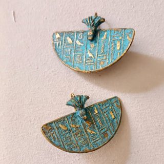 Pharaoh patina earrings