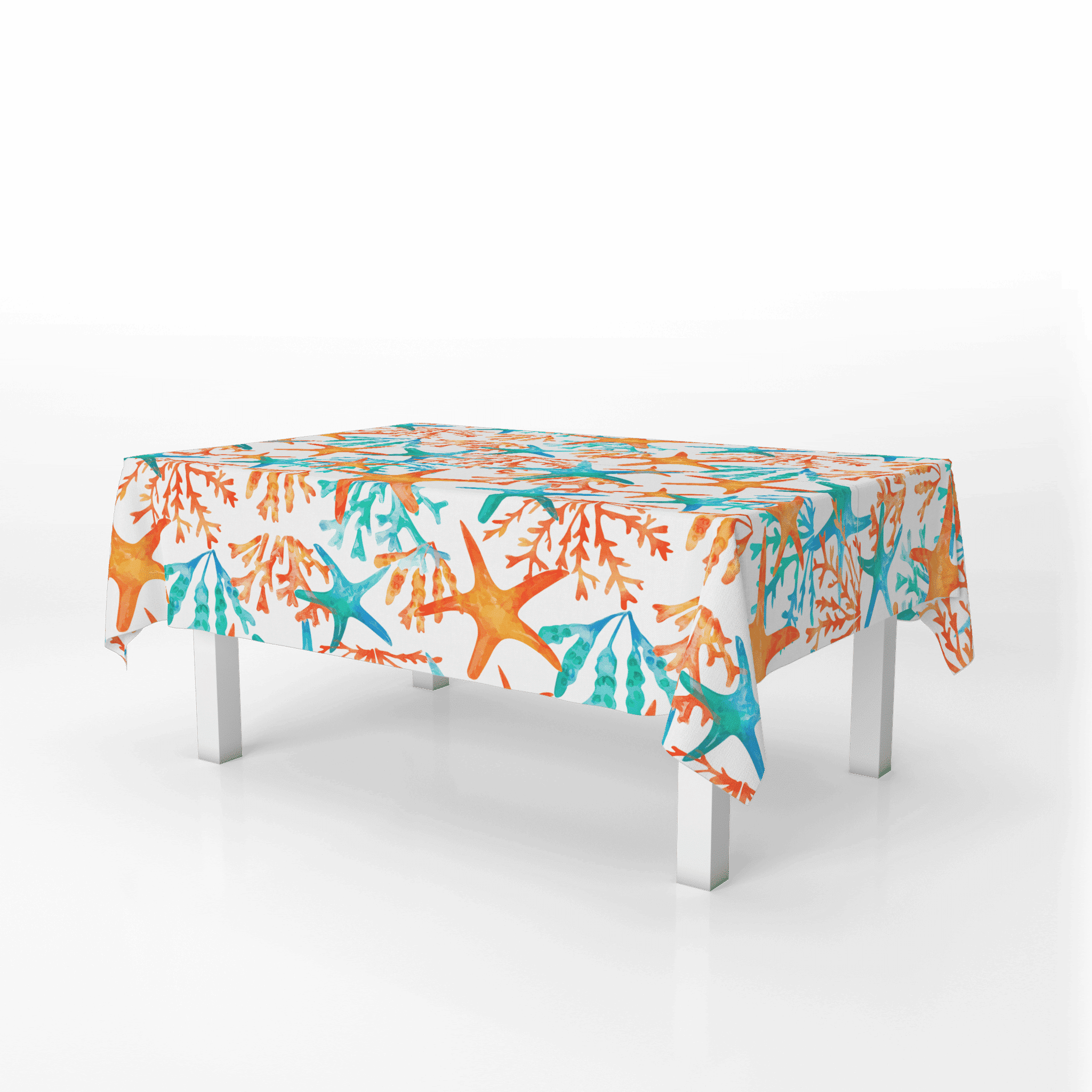 Colorful Starfish Table Cover 140x280 1 Colorful Starfish Table Cover 140x280