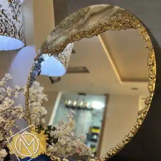 Crystals resin mirror
