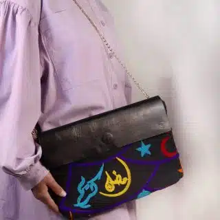 Genuine leather x Fabric Ramadan karim Bag