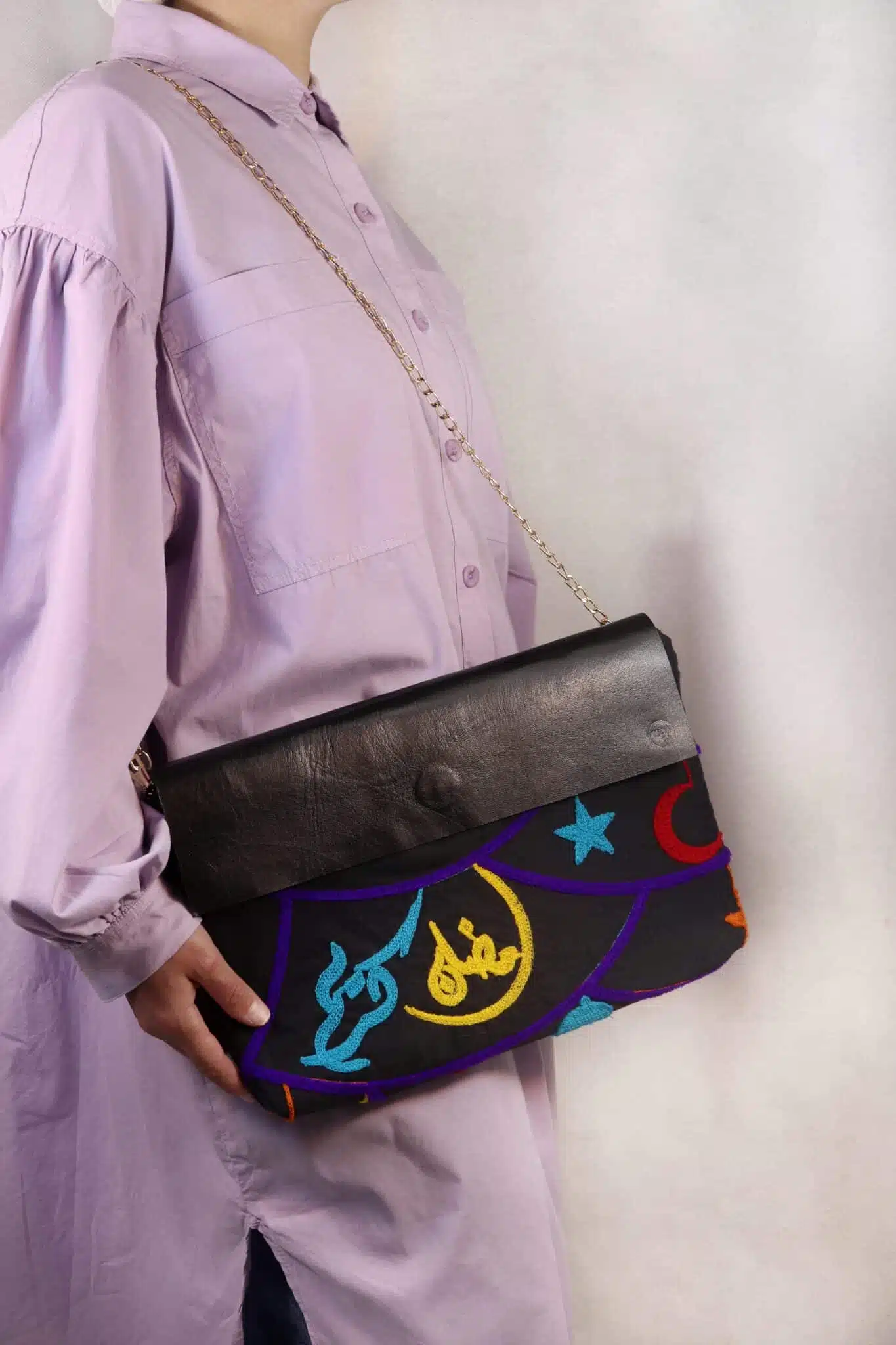 Genuine leather x Fabric Ramadan karim Bag 1 Genuine leather x Fabric Ramadan karim Bag