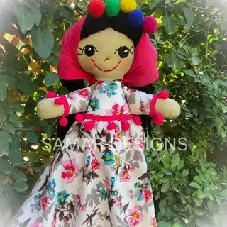 Egyptian folkloric handmade soft doll “warda”