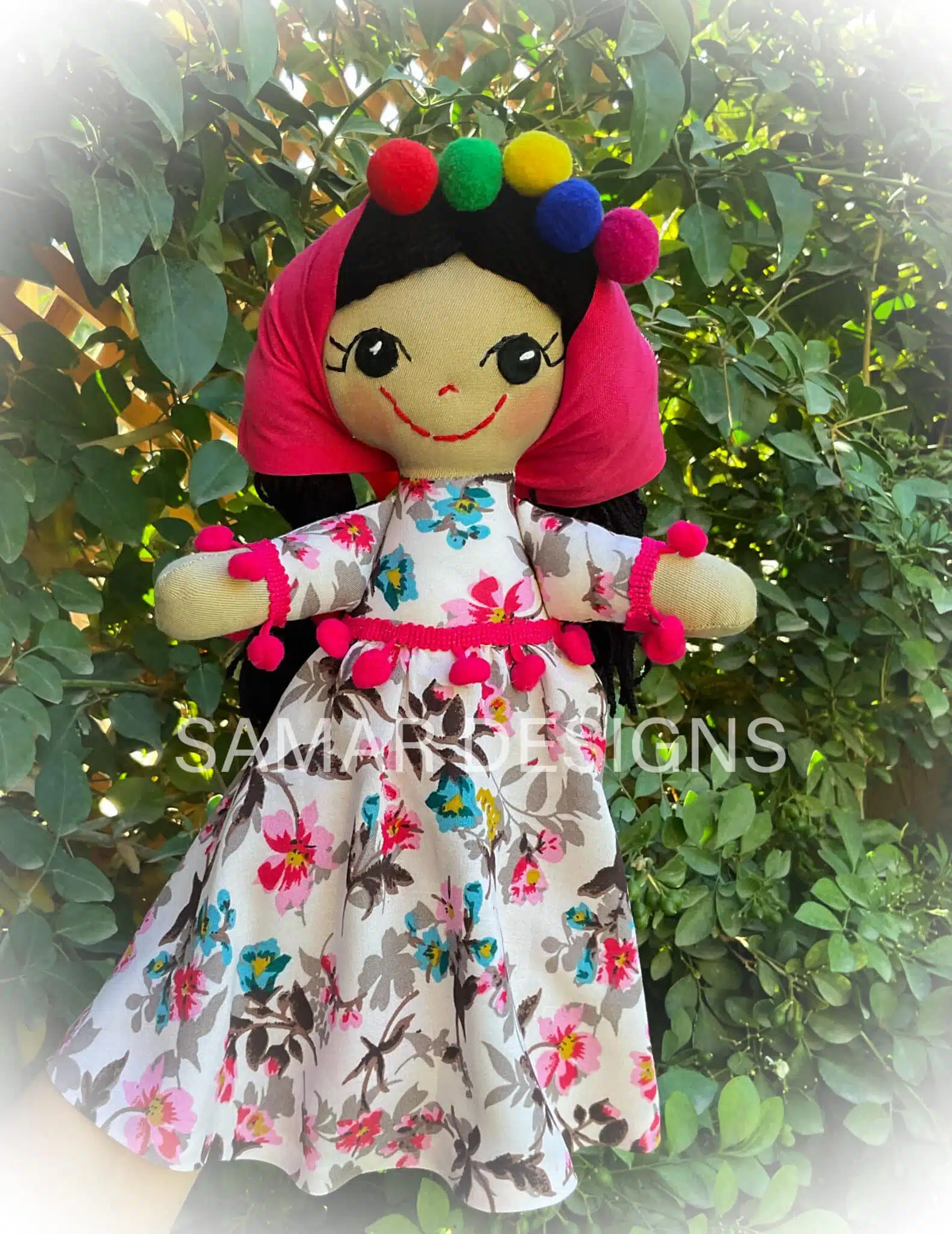 Egyptian folkloric handmade soft doll “warda” 1 Egyptian folkloric handmade soft doll “warda”