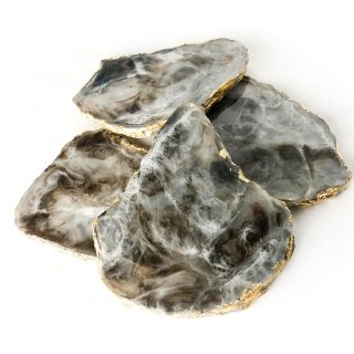 Grey& brown agate coasters
