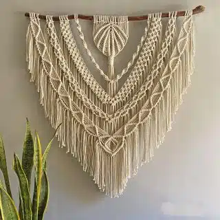 Berry macrame wall hanging