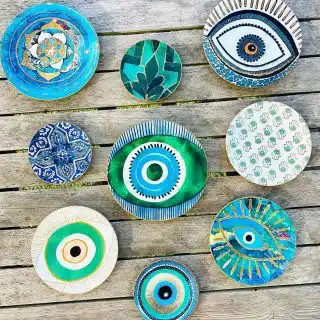 "Green Eye" Wall Decor Plates