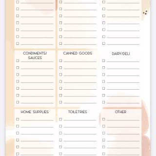 Magnetic Pastel Green Grocery List Notepad