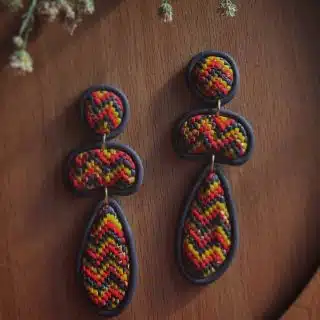 Textured Golden Dangles