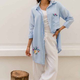 Garden Party Linen Shirt Dress