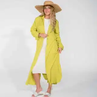 2 different colours long linen shirt dress