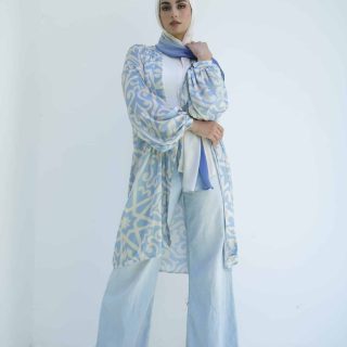 MUSK SILK SATIN KIMONO