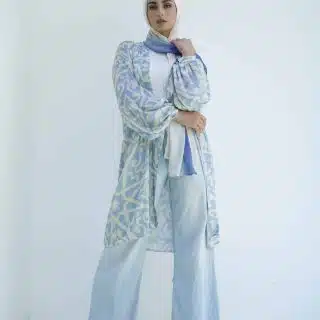 MUSK SILK SATIN KIMONO