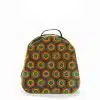 Genuine Leather Backpack, Hand Painted Leather, Geometric Pattern, Kaleidoscopic Pattern, Boho Backpack, Leather Bag