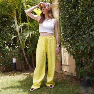 yellow Linen pants