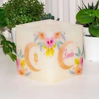 Ramadan Candle, Flameless Candle, Handmade Hollow Candle