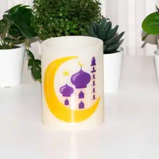 Ramadan Candle, Personalized Candles, Flameless Candle.