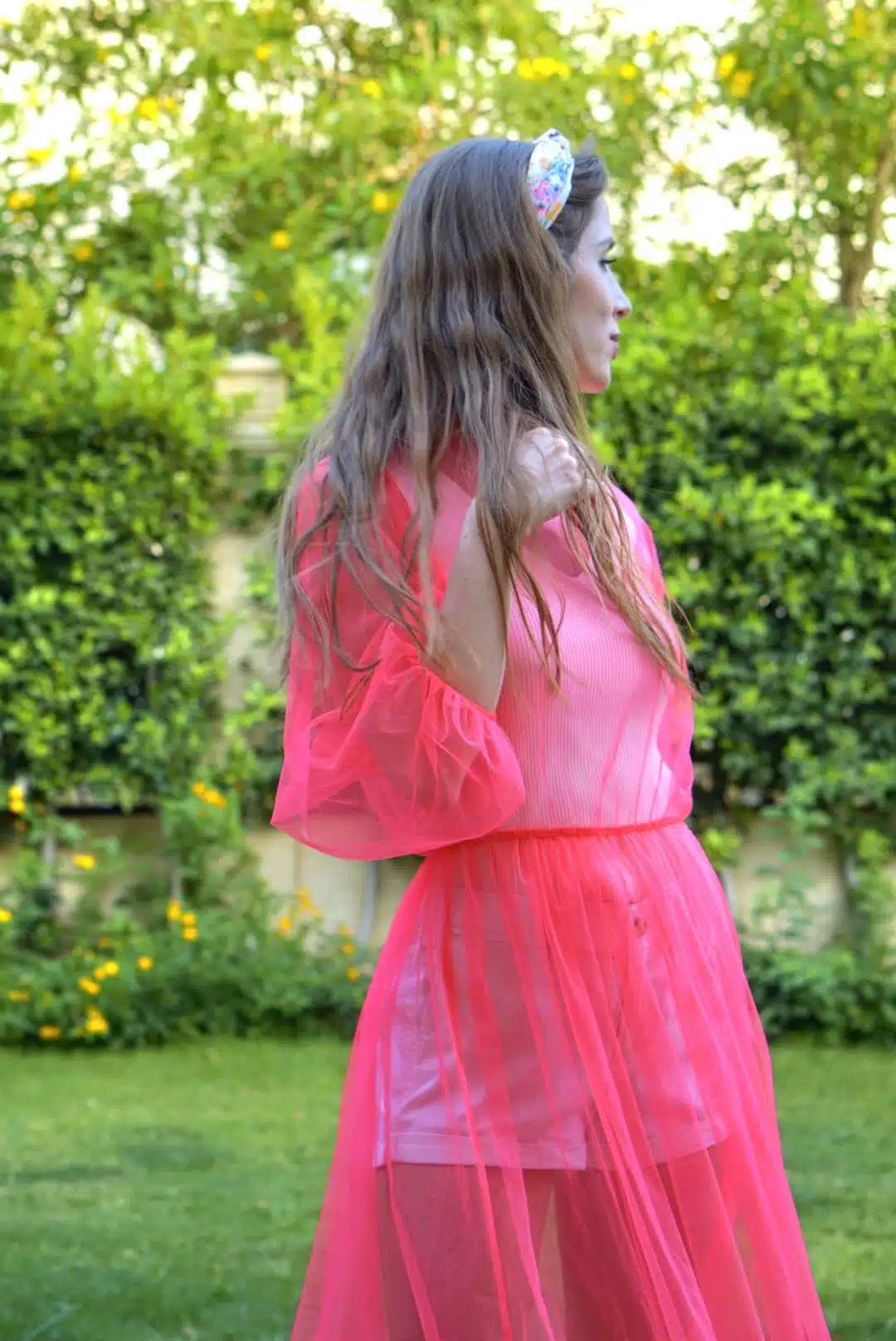 Voluminous Sleeve Tulle cover-up dress 1 Voluminous Sleeve Tulle cover-up dress