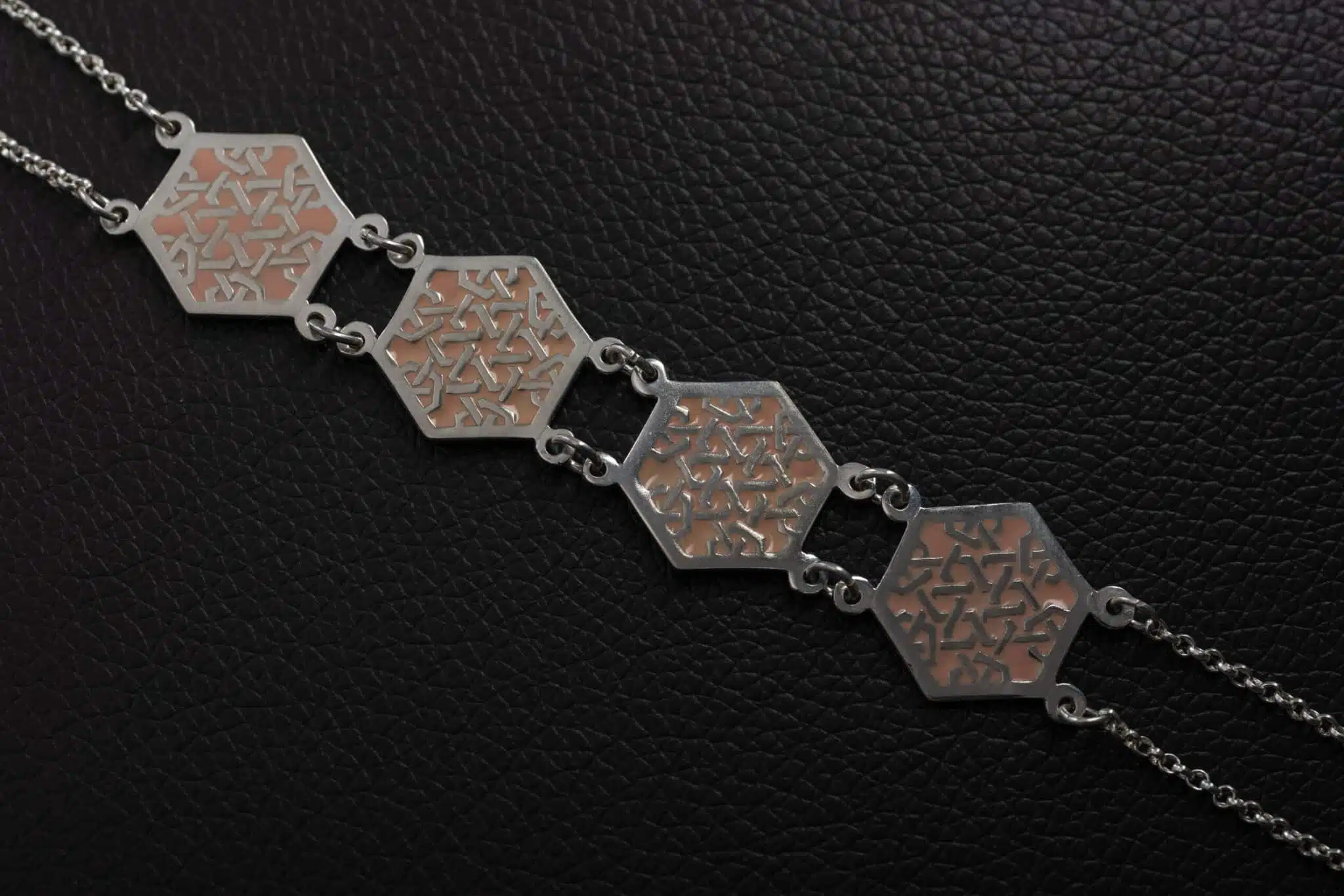 Sterling Silver Double Sided Hexagon Chocker 6 DSC8467 scaled