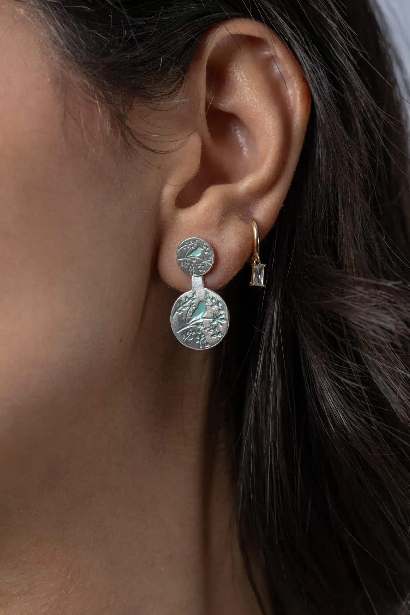 Sterling silver Double sided earrings 3 DSC8507 scaled