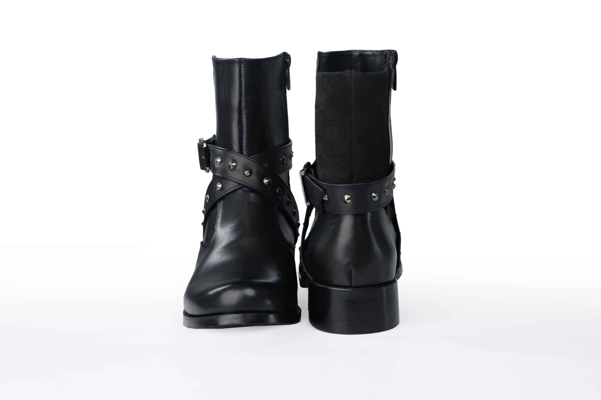 Leather Studded half boot 2 DSCF6881 copy scaled