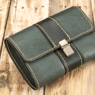 small olive wallet