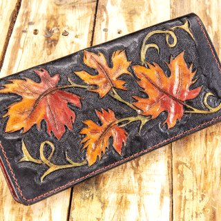 Leaf wallet black