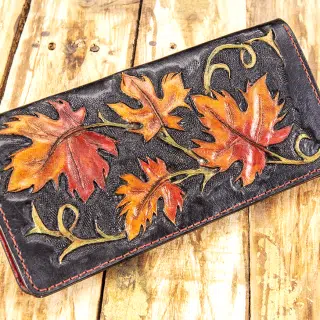 Leaf wallet black