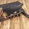folk black crossbody bag