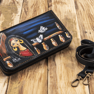 folk zipper Wallet